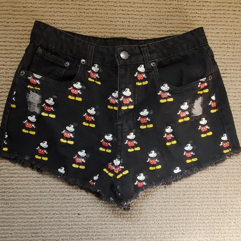 Mickey Mouse Denim Shorts